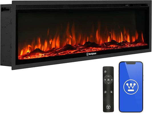 Westinghouse 50 Inch Electric Fireplace Heater, Compatible by Westinghouse