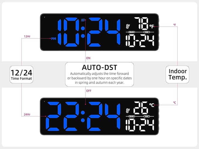 Large LED Digital Wall Clock - Image 5