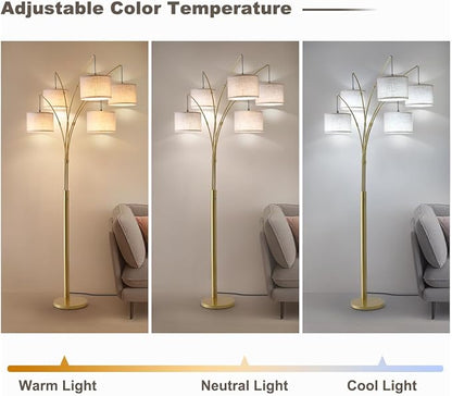 Fansdrick Gold Floor Lamps for Living Room, 4000LM Super Bright Arc Floor Lamp - Image 6