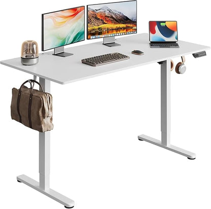 DEVAISE 55 x 28 Inch Electric Standing Desk, One-Piece Desktop Seamless by DEVAISE