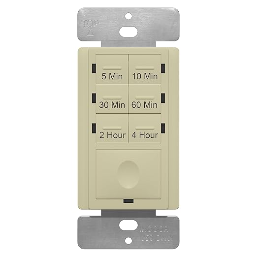 ENERLITES 4-Hour Countdown Timer Switch, 5-10-30-60 Min, 2-4 Hour, by Enerlites