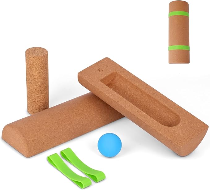 Cork Balance Board, Ankle Stability Trainer & Foot Strengthener, Textured by Unknown