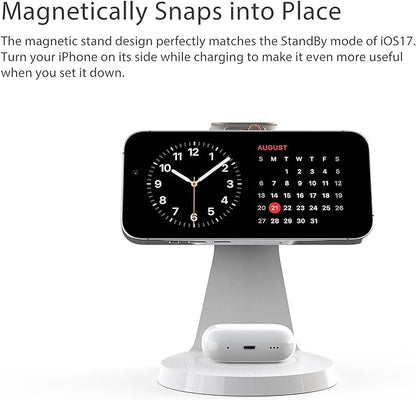 3 in 1 Charging Station for Apple Devices, Mag-Safe Charger Stand Fast Charging - Image 3