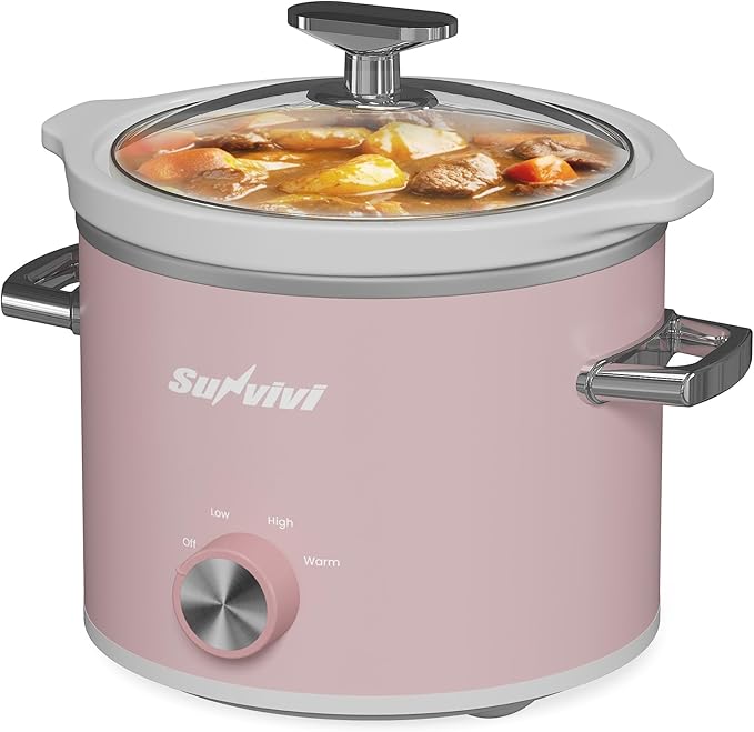 Sunvivi 2 Quart Slow Cooker, Small Slow Cooker - Image 2
