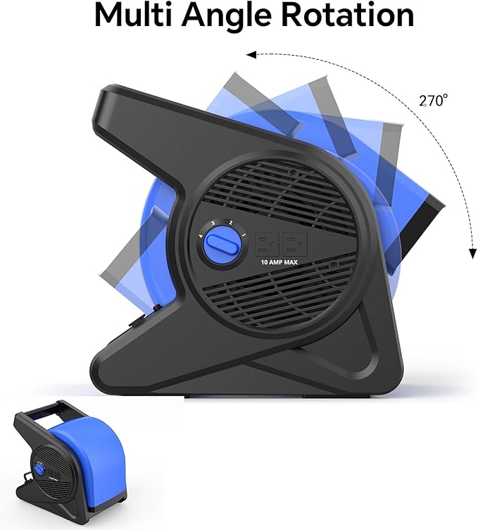 shinic 15" pivoting blower fan, portable pivoting blower fan - Image 4