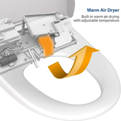 VOVO VB-6100SR Round Bidet Toilet Seat, Warm Water, LED Light, Heated Seat - Image 4