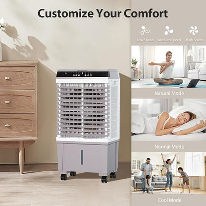 LifePlus Evaporative Air Cooler 1800 CFM Swamp Cooler Portable Cooling Fan - Image 6