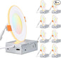 TORCHSTAR 8-Pack 5CCT 4 Inch Slim LED Recessed Lights by TORCHSTAR