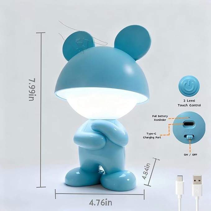 ShonlPin Night Light for Kids, Rechargeable Table Lamp, Touch Lamps for - Image 2
