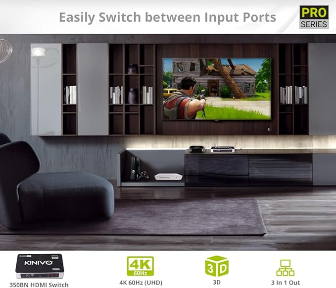 Kinivo HDMI Switch 3 in 1 Out 4K 60Hz - Image 9