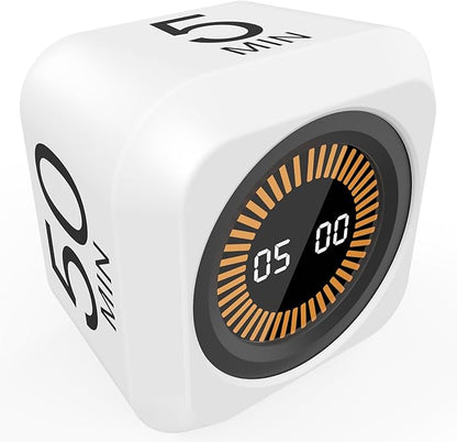 Rotating Cube Visual Pomodoro Timer 5, 10 50 Minutes Preset + Custom Countdown by FCXJTU