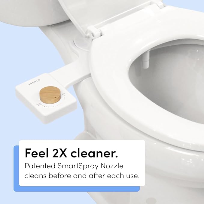 TUSHY Fresh Cool Water Bidet: Ultra Slim Toilet Seat Attachment Easy DIY - Image 2