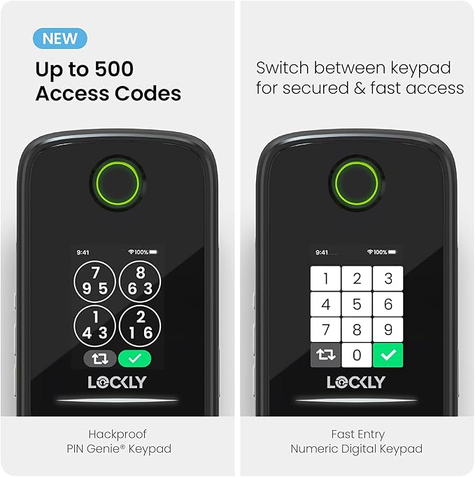 Lockly Smart Lock Secure Pro, Fingerprint Door Lock, Keyless Entry, Built-in - Image 2
