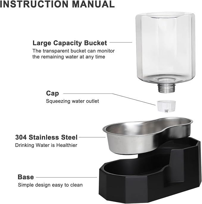 Sfozstra Large Dog Water Dispenser: 5L Automatic Gravity Water Feeder - Image 4