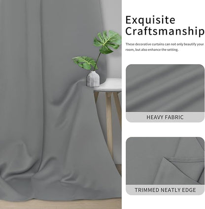 Easy-Going Blackout Curtains for Bedroom, Solid Thermal Insulated Grommet and - Image 5