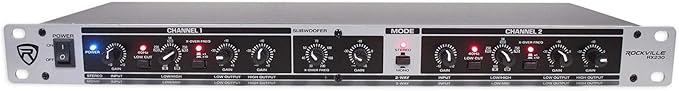 Rockville RX230 2-Way Stereo/3-Way Mono Crossover, XLR Input/Output, Adjustable by Rockville