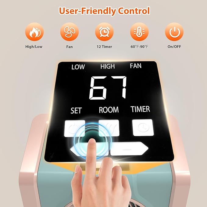 HEATIT Space Heater for Indoor, Digital Display - Image 4