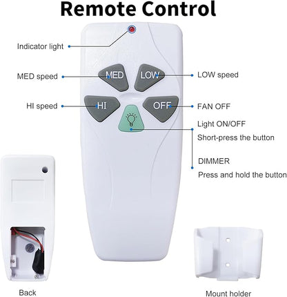 Humpptom Fan Remote Control Kit, 53T Small Size Receiver Ceiling Fan Remote - Image 5