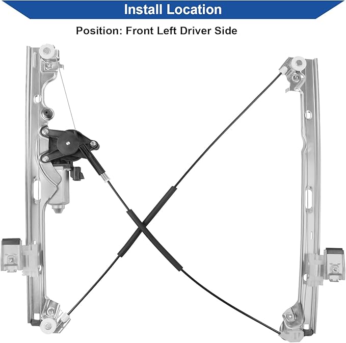 Obaee 741-442 Front Left Driver Side Power Window Regulator - Image 4