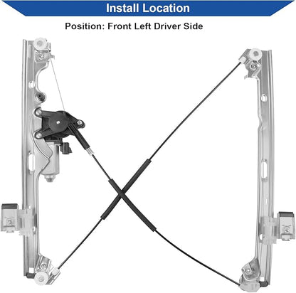 Obaee 741-442 Front Left Driver Side Power Window Regulator - Image 4