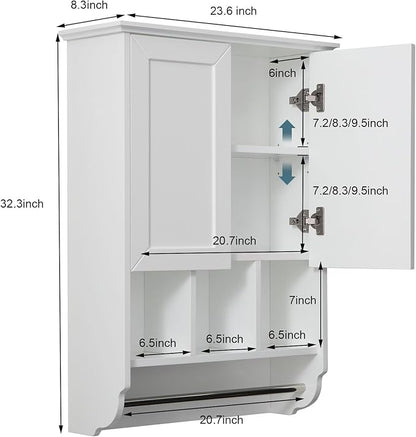 White Bathroom Wall Cabinet - Image 3