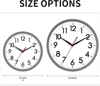 AKCISOT Wall Clock 8 Inch Silent Non-Ticking Modern Clocks Battery Operated - Image 3