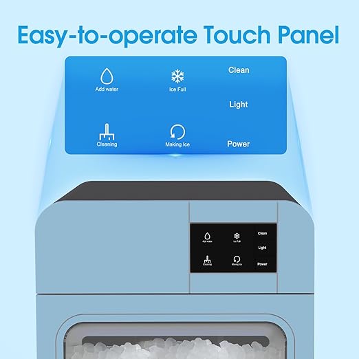 VECYS Nugget Countertop Ice Maker W/Side Tank, 44LBS Daily Ice Making Capacity - Image 6