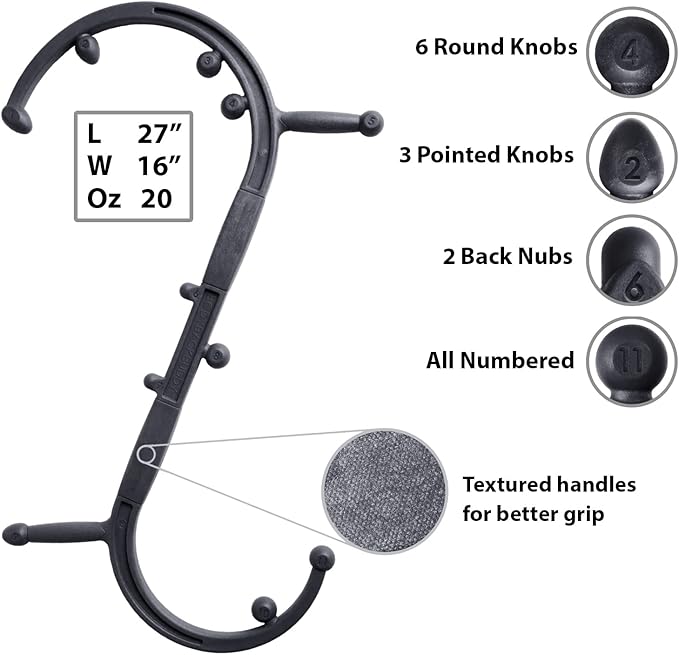Body Back Buddy Elite Trigger Point Massage Tool, Neck and Back Massager - Image 7