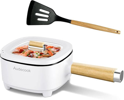 Audecook Hot Pot Electric 2L, Cermic Glaze Non-Stick Frying Pan 8 Inch by Audecook