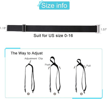 JASGOOD Women No Show Stretch Belt Elastic Web Strap Belt - Image 8