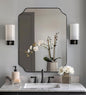 ANDY STAR Black Bathroom Mirror, 22x30 Inch Asymmetrical Mirror, Irregular Wall by ANDYSTAR