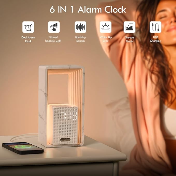 WILIT Digital Alarm Clock, Sunrise Alarm Clock - Image 3