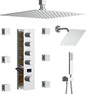 KATAIS Full Body Shower System Chrome Tempreature Display Shower Faucet Set by KATAIS