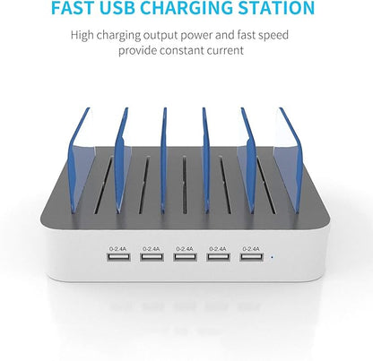 MSTJRY Charging Station for Multiple Devices : 5 Port Multi USB-A Charger - Image 2