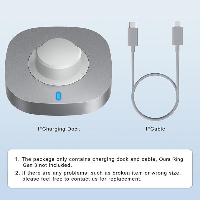 ZOOROO Charger Compatible with Oura Ring Gen 3 Size 6, Fast Charging Dock with - Image 8