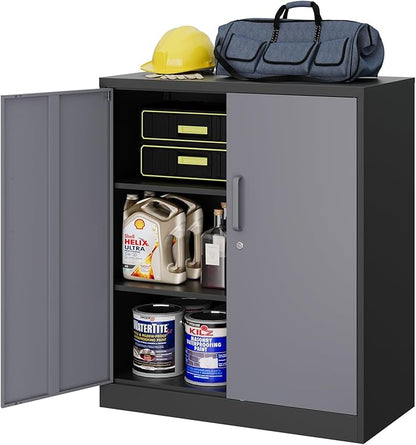 MIIIKO Metal Storage Cabinet, Base Cabinets 2 Door, Steel Storage Cabinets by MIIIKOOfficeFurniture