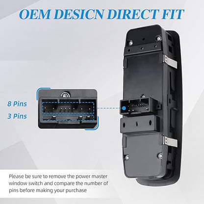 WUANGKI Master Power Window Control Switch | Front Driver Side | 11 Pins | - Image 4