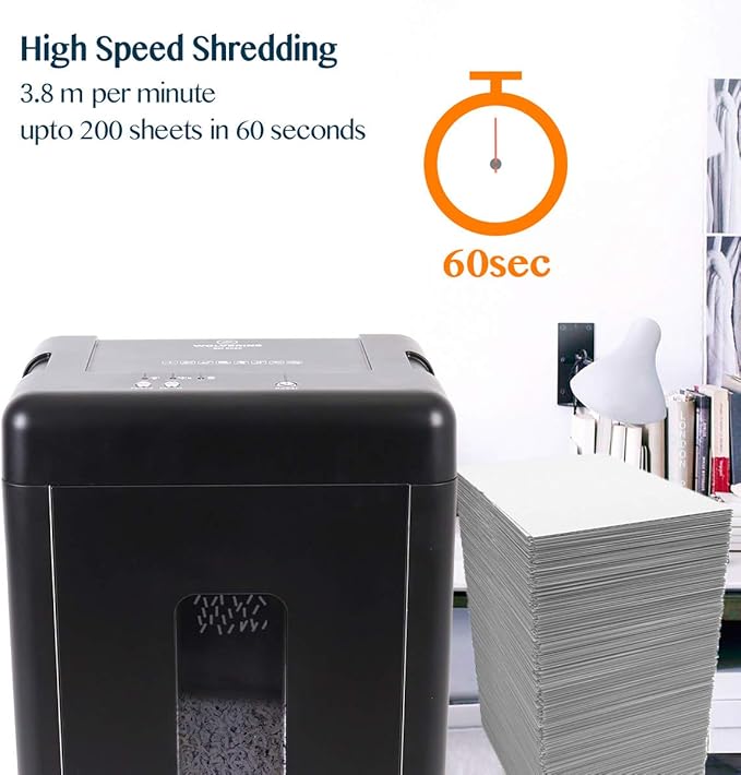 WOLVERINE 15-Sheet Super Micro Cut High Security Level P-5 Heavy Duty - Image 4