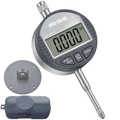 HDLNKAK Electronic Digital Dial Indicator Gauge Inch/Metric Conversion 0-1 by HDLNKAK