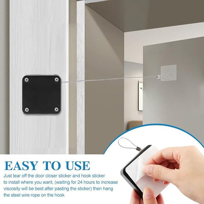 homfanseec Punch-Frees Automatic Sensor Door Closer, Sliding Screen Auto Door - Image 7