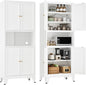 Metal Pantry Storage Cabinet, Microwave Stand by YAUWOHFactoryOutletsColorfulMetalFurniture
