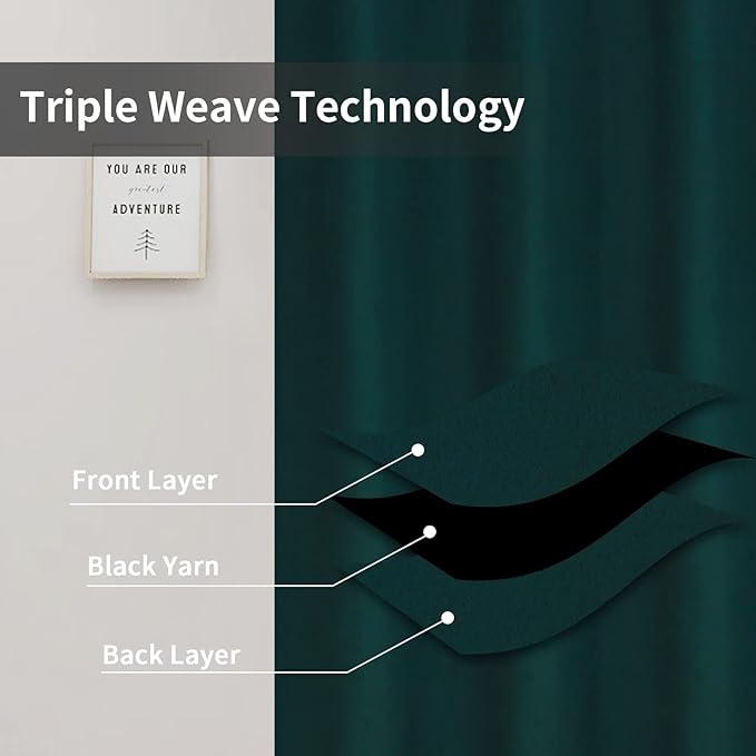 Easy-Going Blackout Curtains for Bedroom, Solid Thermal Insulated Grommet and - Image 3