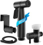 Black Handheld Bidet Sprayer for Toilet, Jet Sprayer for Toilet Muslim Shower by BRITULIF