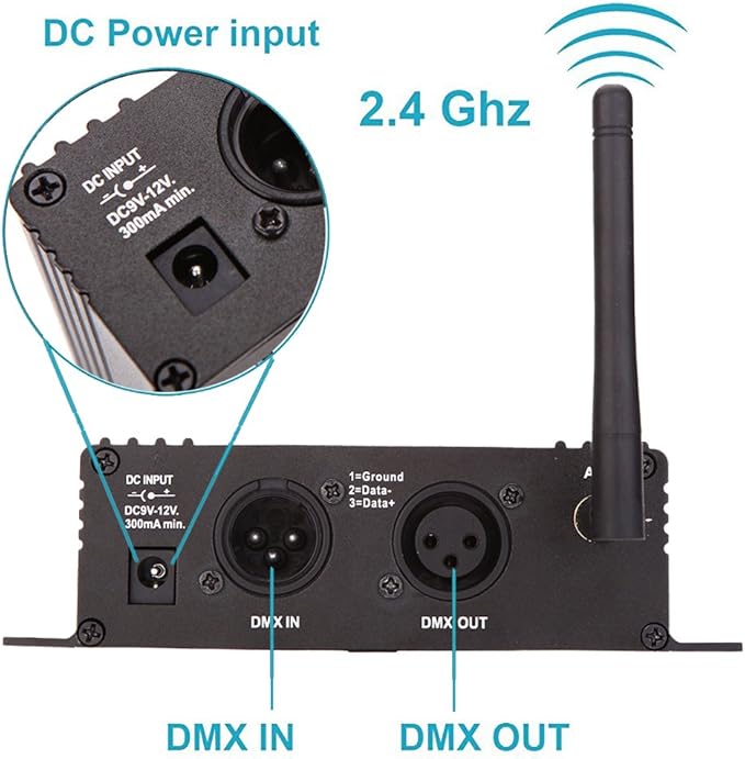 CaalLogt DMX512 Controller 2.4G Wireless Controller Transmitter Receiver LCD - Image 3