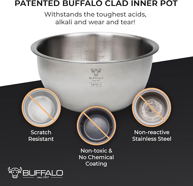 Buffalo SMART COOKER Induction Heating IH Rice Cooker and Warmer, 1 L, 5 cups - Image 4