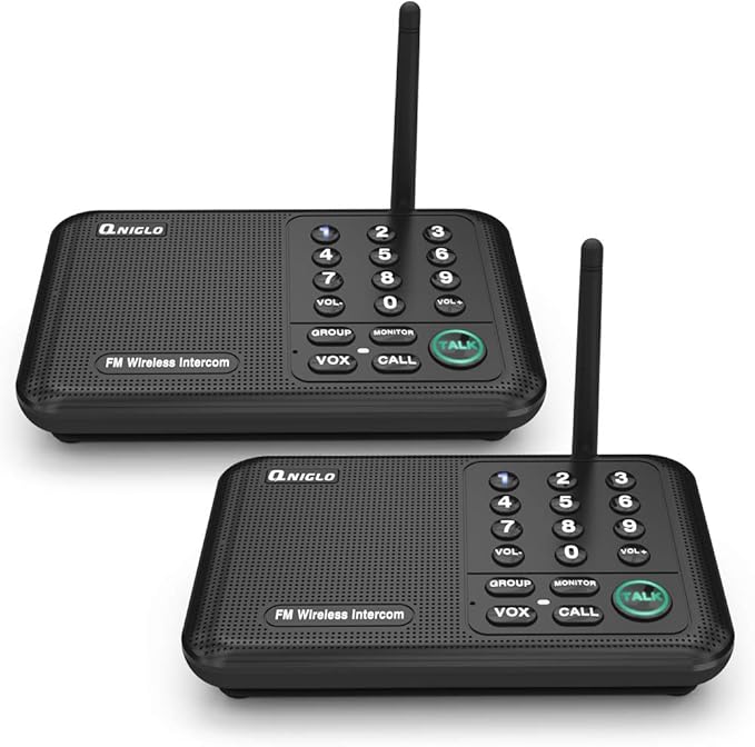 Intercoms Wireless for Home, 5280 Feet Long Range House Intercom System by QNIGLO
