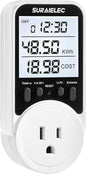 Suraielec Watt Meter, Plug-in Socket Power Meter, 90V-250V Wide Range, Backlit by SURAIELEC