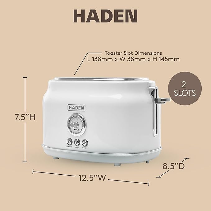 Haden Dorset 2 Slice Extra Wide Slot Toaster - Image 4