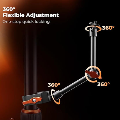 K&F CONCEPT 9.8" Magic Arm Clamp Kit - Image 2