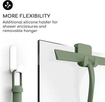 GÜTEWERK Shower Squeegee for Glass Doors, Silicone Window Squeegee, Bathroom - Image 5